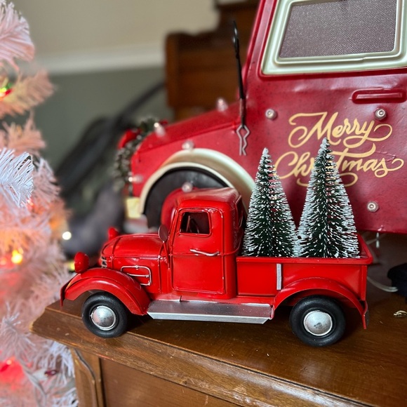 Red Vintage Truck Metal Truck Christmas Trees
Decor - Picture 1 of 3